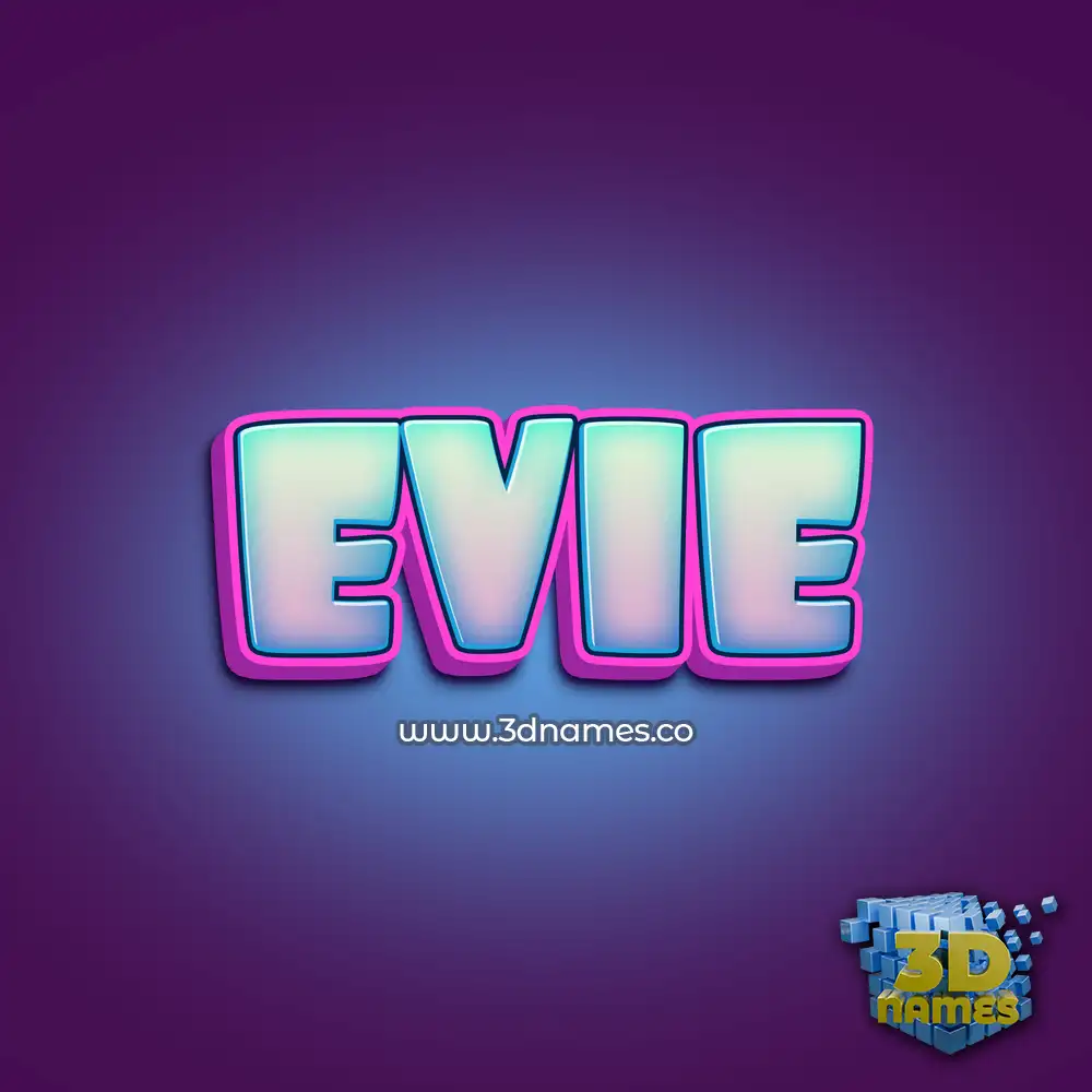 evie in Phat Purple style - 3D name wallpaper