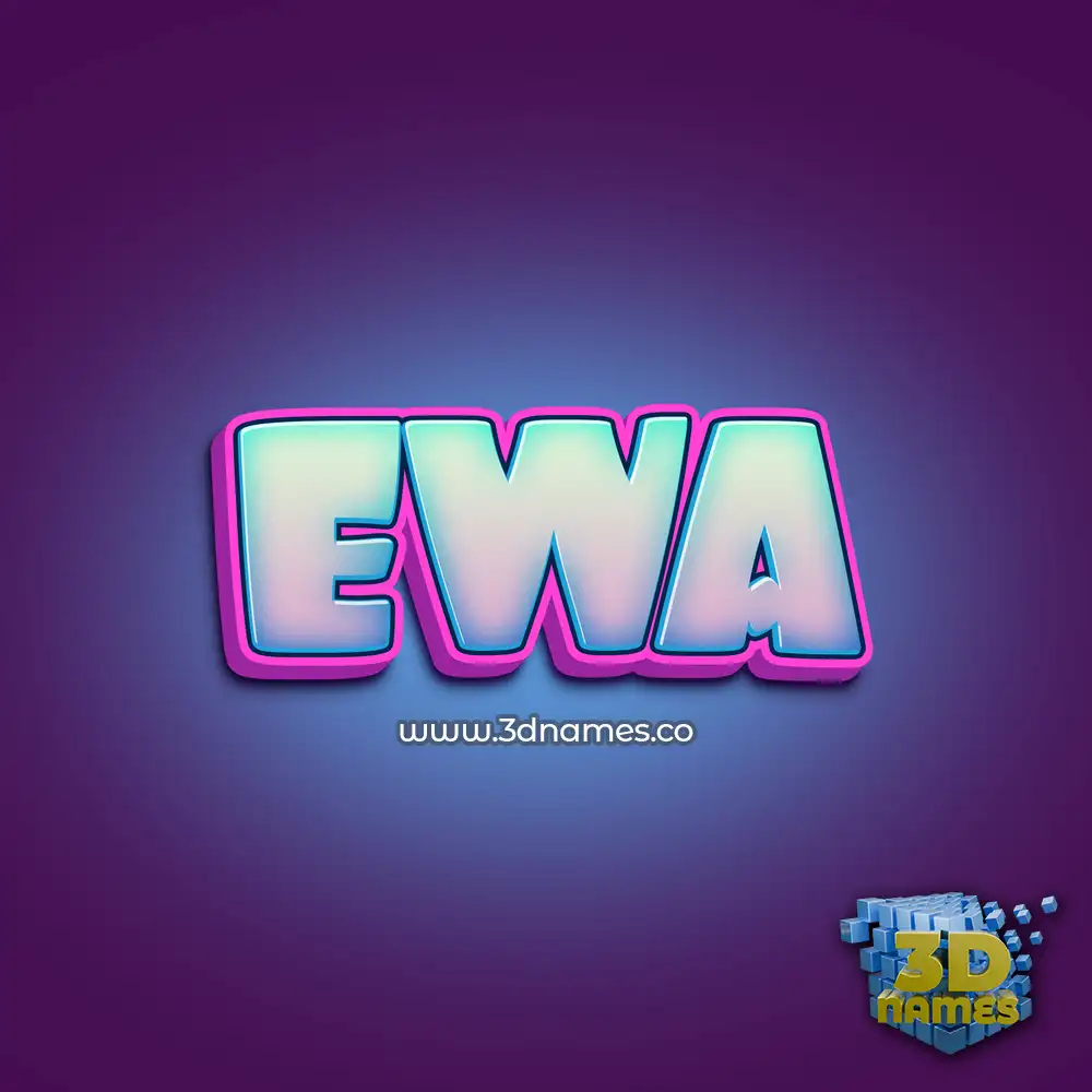 ewa in Phat Purple style - 3D name wallpaper