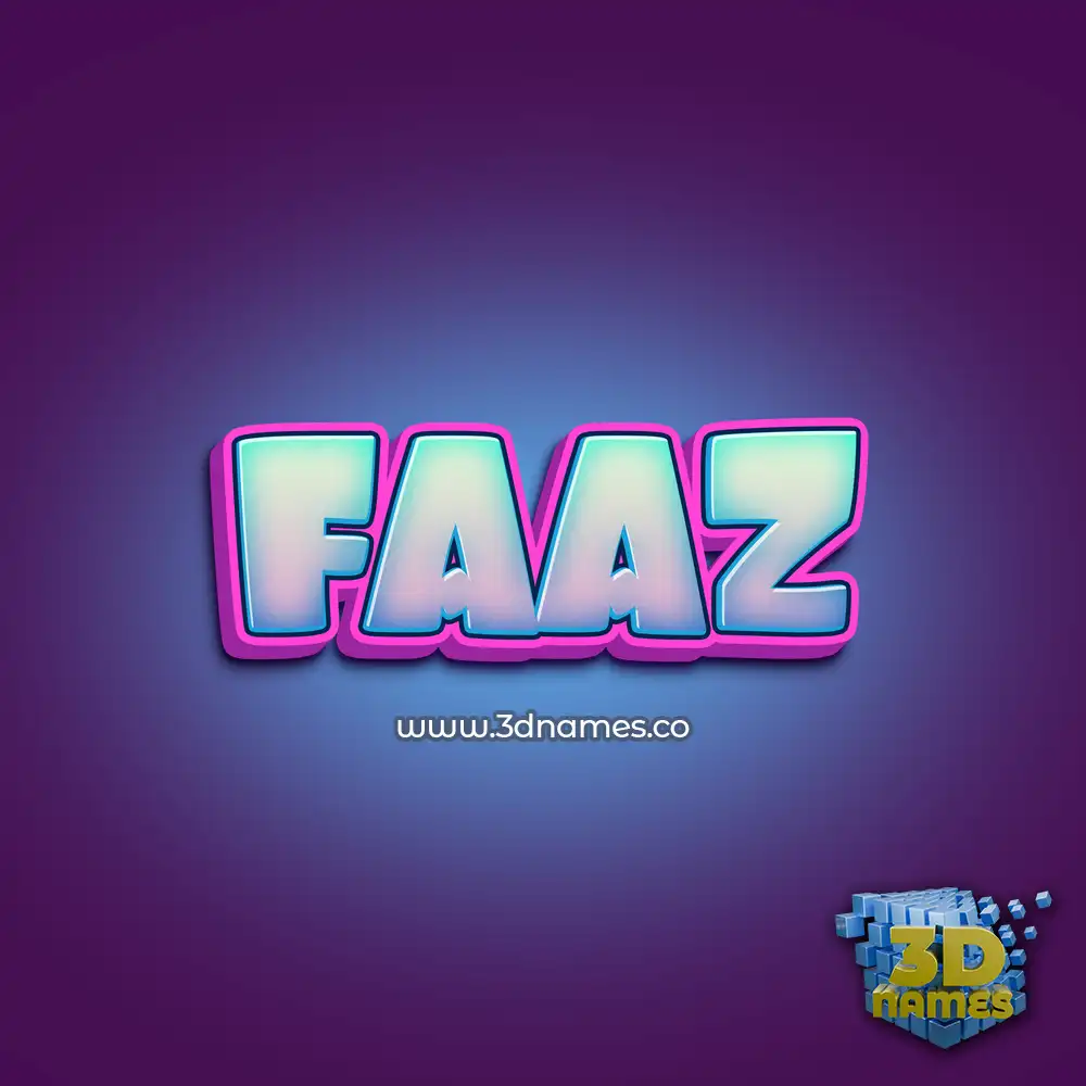 faaz in Phat Purple style - 3D name wallpaper