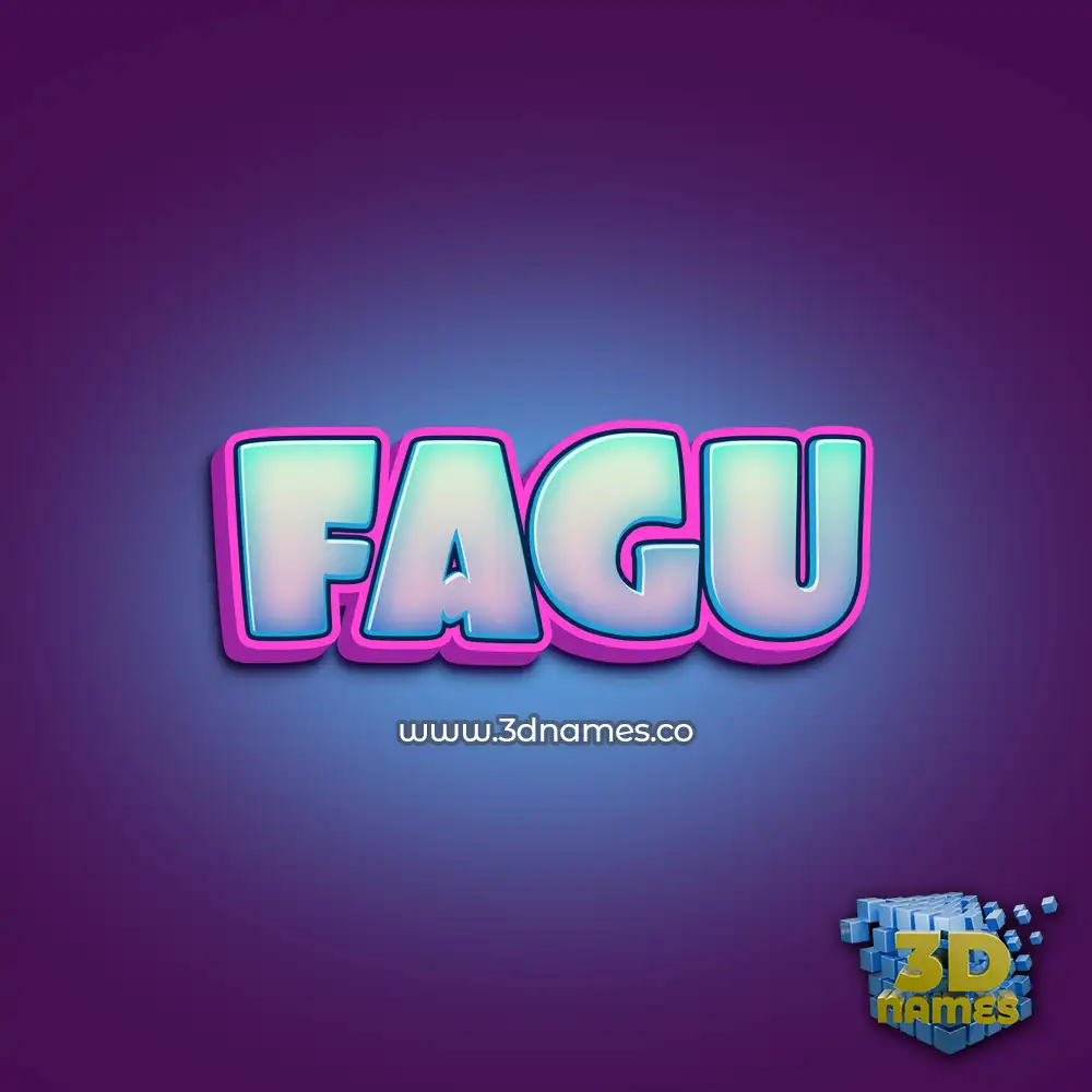 fagu in Phat Purple style - 3D name wallpaper