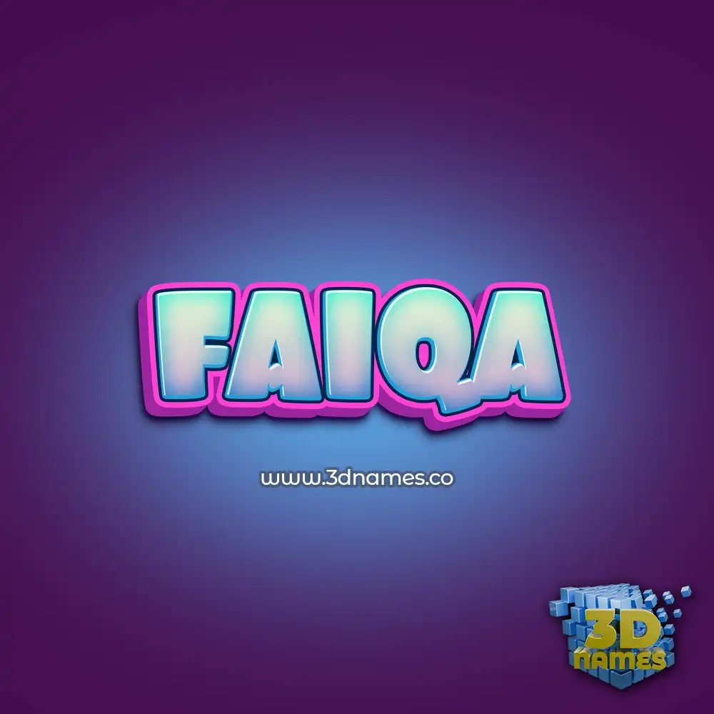 faiqa in Phat Purple style - 3D name wallpaper