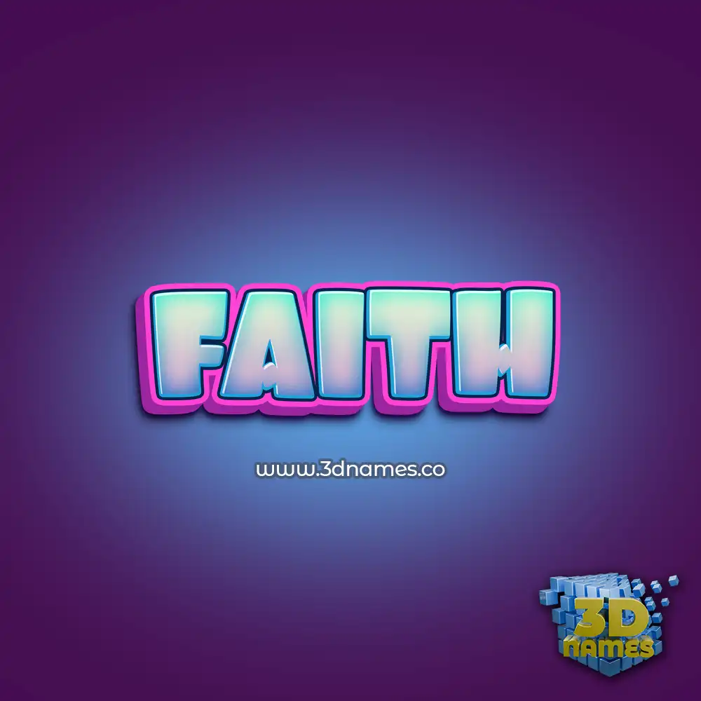 faith in Phat Purple style - 3D name wallpaper