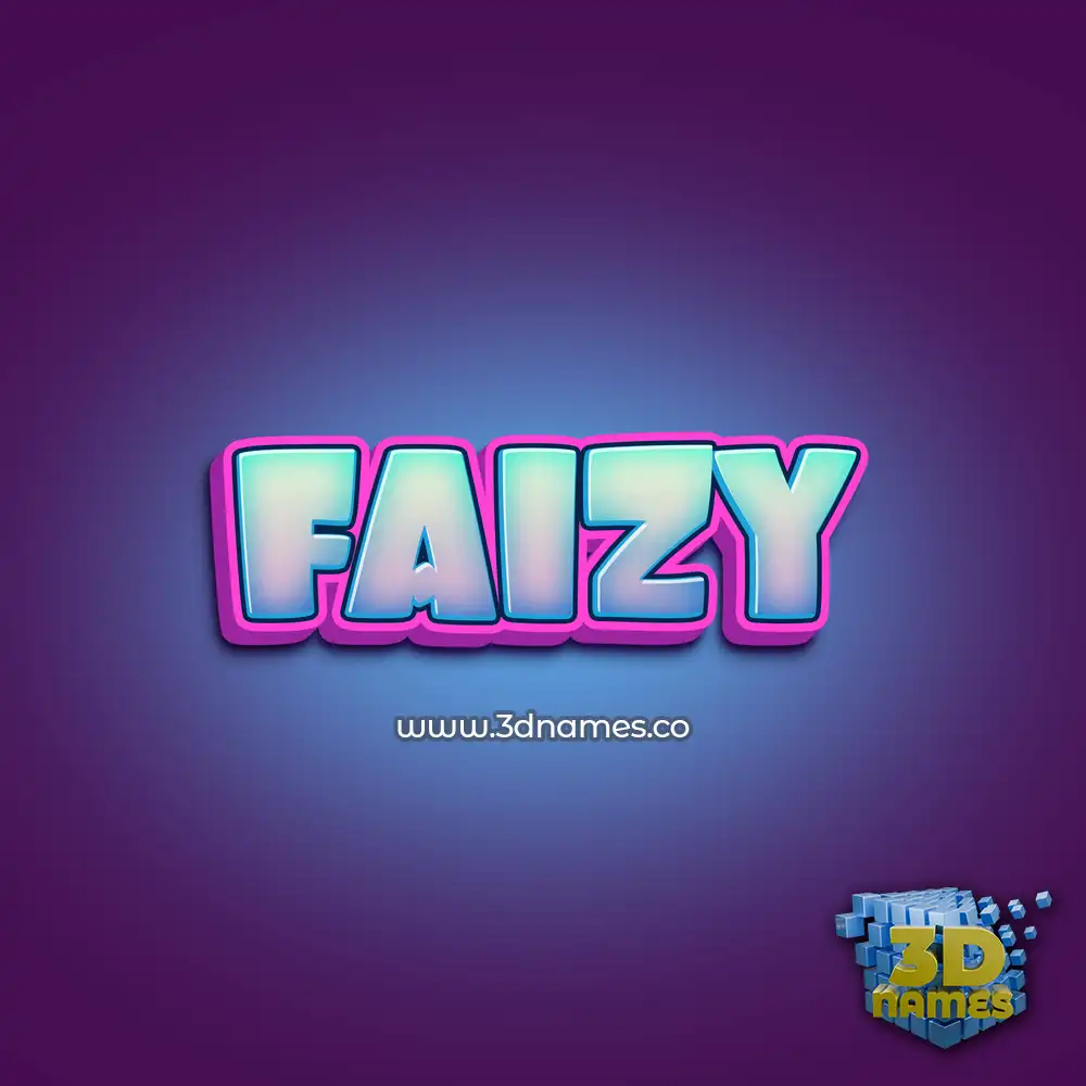faizy in Phat Purple style - 3D name wallpaper