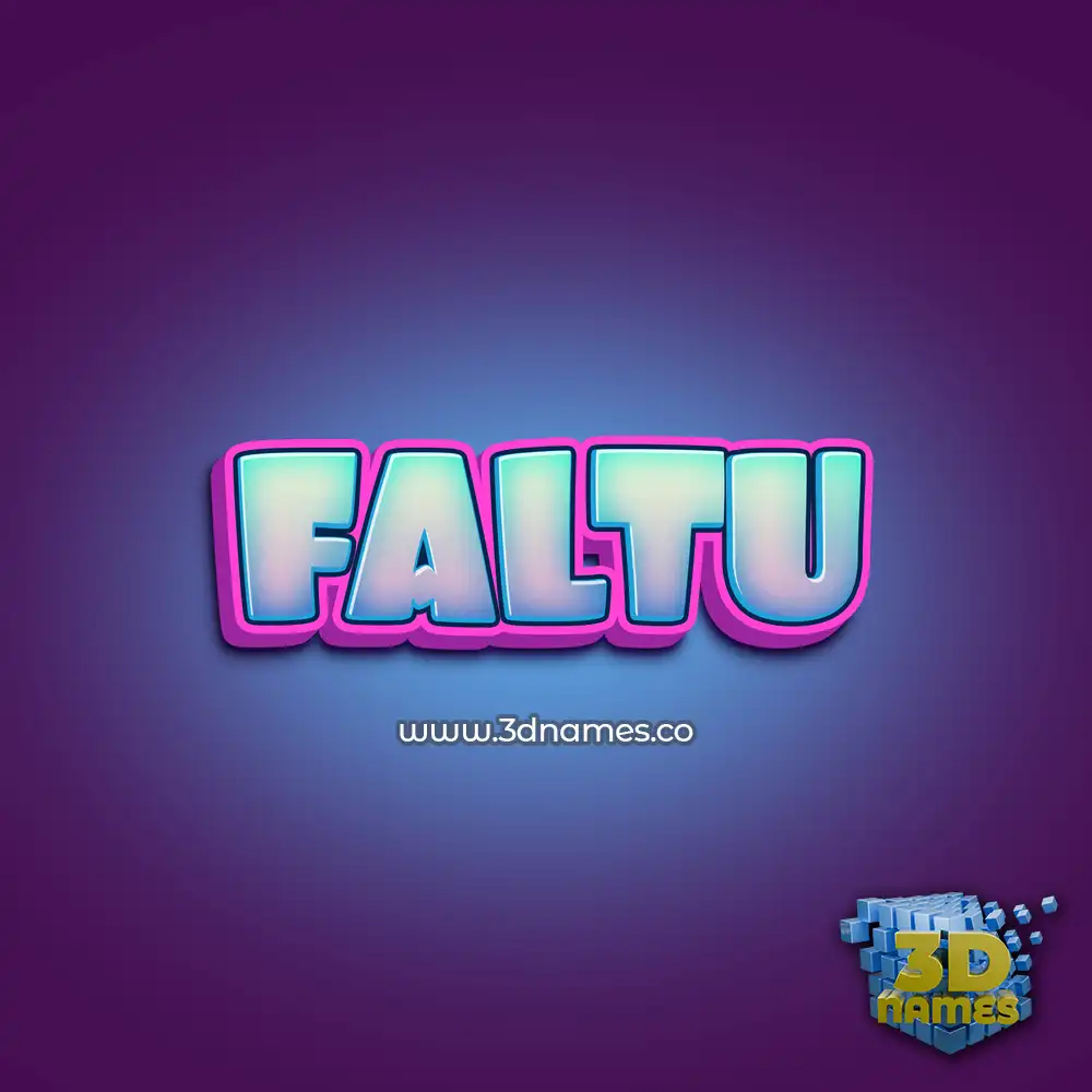 faltu in Phat Purple style - 3D name wallpaper