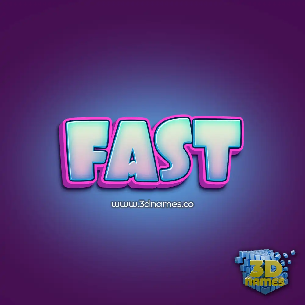fast in Phat Purple style - 3D name wallpaper