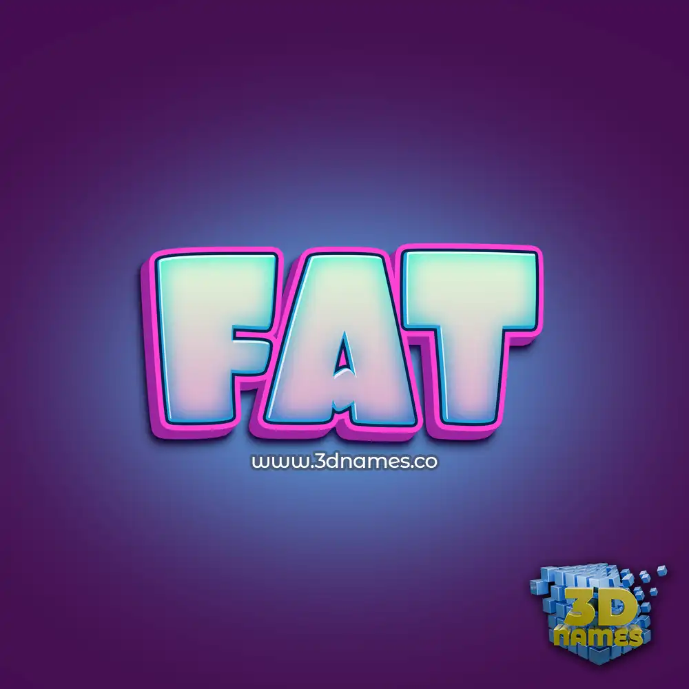 fat in Phat Purple style - 3D name wallpaper