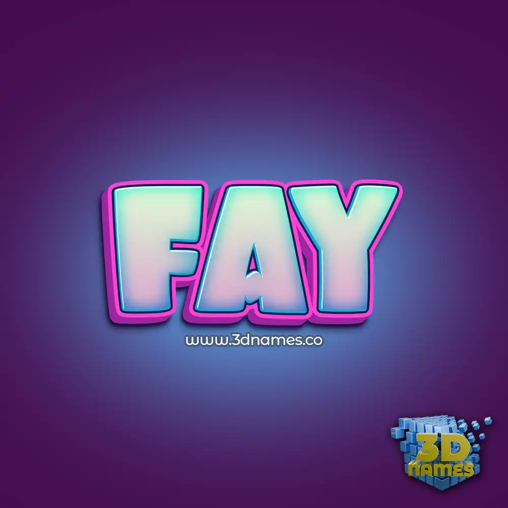fay in Phat Purple style - 3D name wallpaper