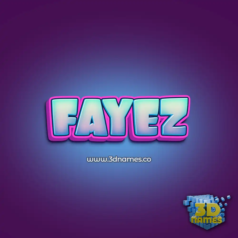 fayez in Phat Purple style - 3D name wallpaper