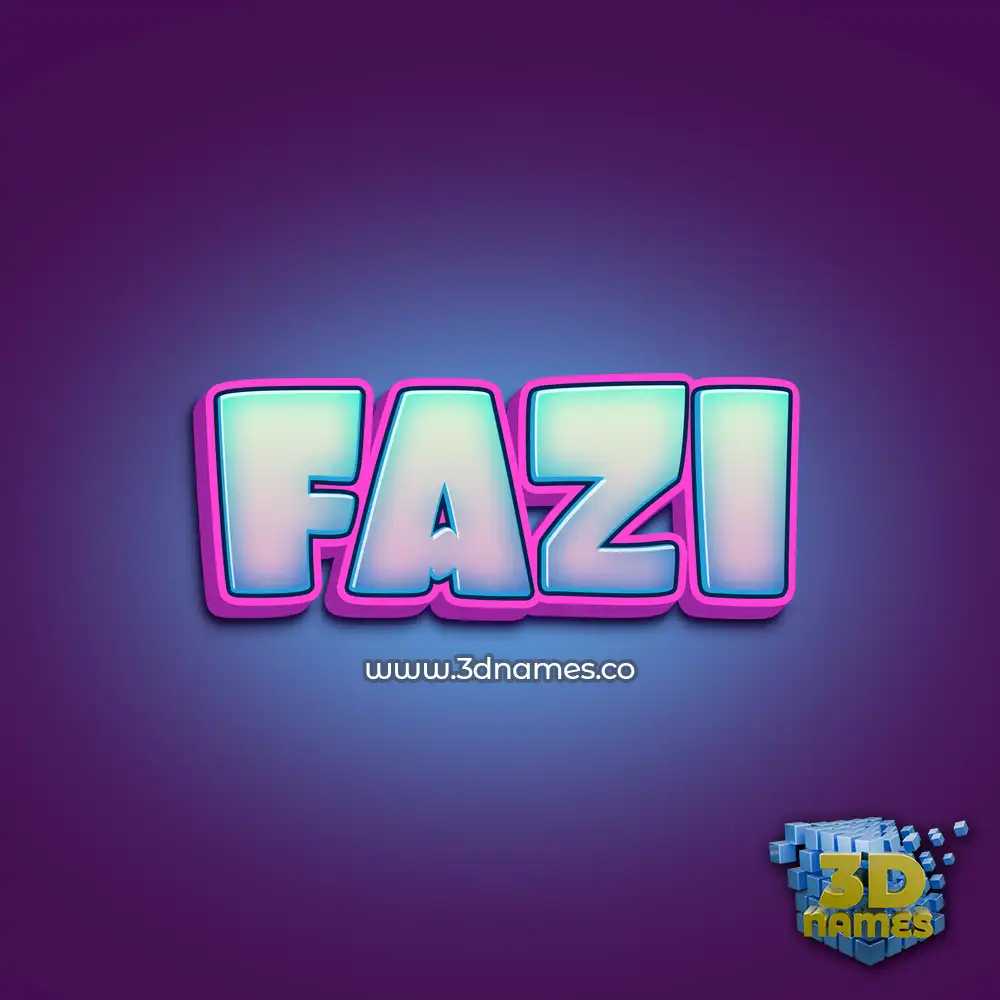 fazi in Phat Purple style - 3D name wallpaper