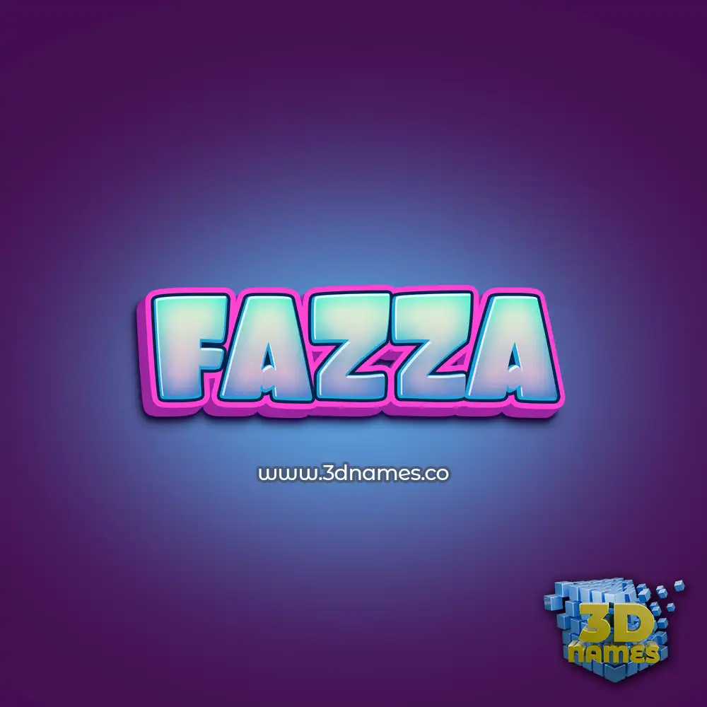 fazza in Phat Purple style - 3D name wallpaper