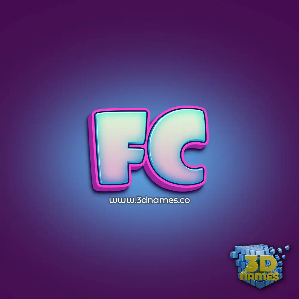 fc in Phat Purple style - 3D name wallpaper