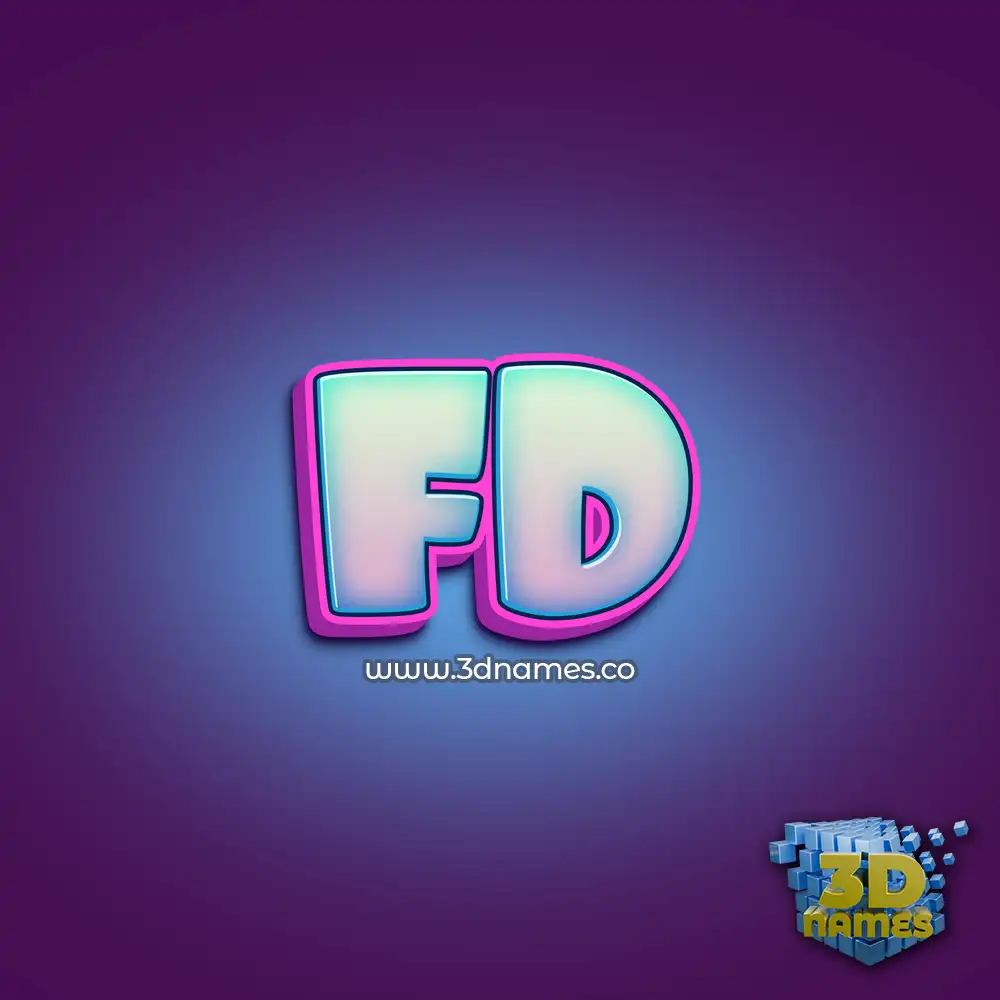 fd in Phat Purple style - 3D name wallpaper