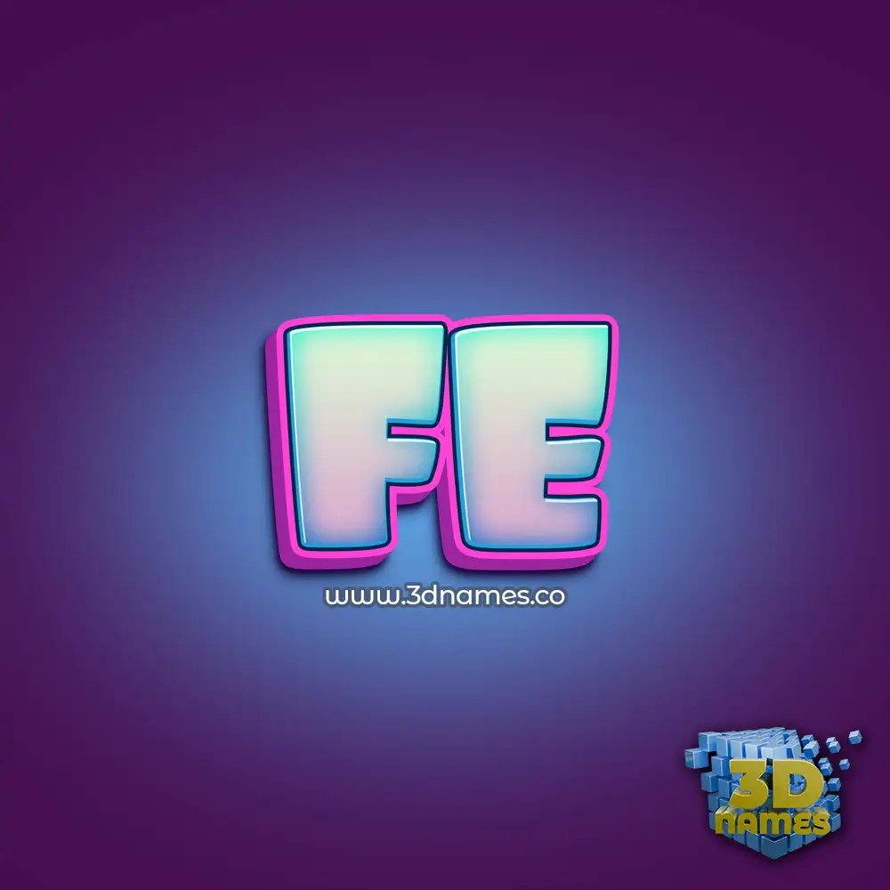 fe in Phat Purple style - 3D name wallpaper