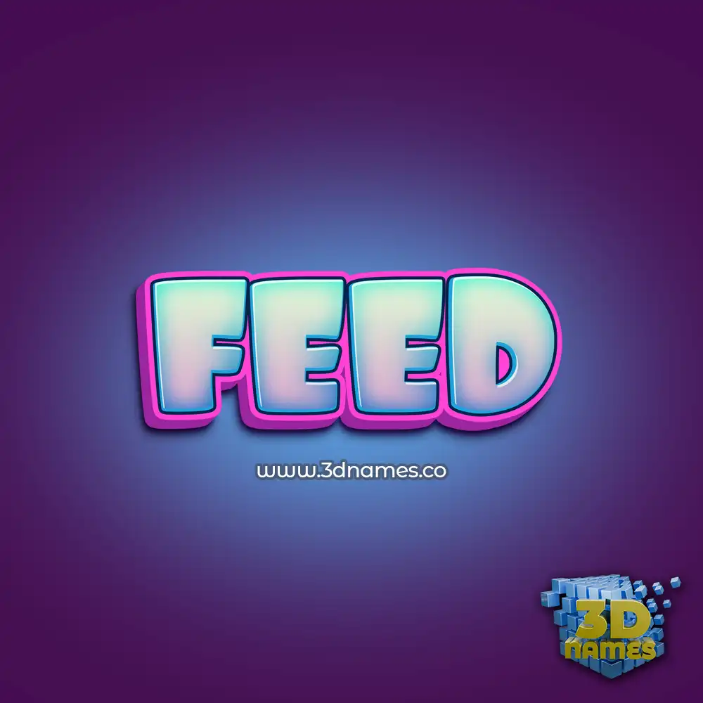 feed in Phat Purple style - 3D name wallpaper