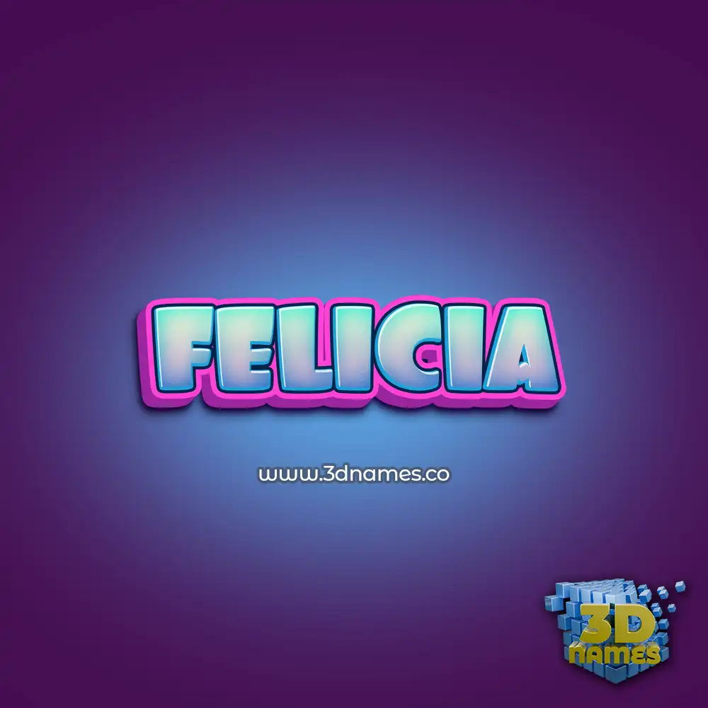 felicia in Phat Purple style - 3D name wallpaper