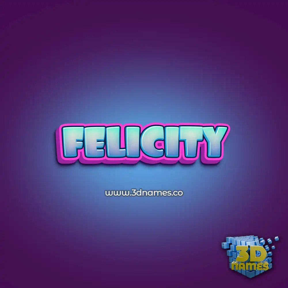 felicity in Phat Purple style - 3D name wallpaper