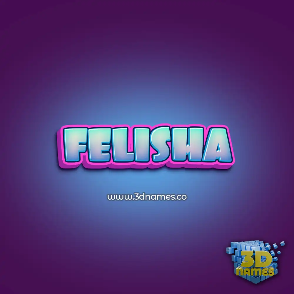 felisha in Phat Purple style - 3D name wallpaper