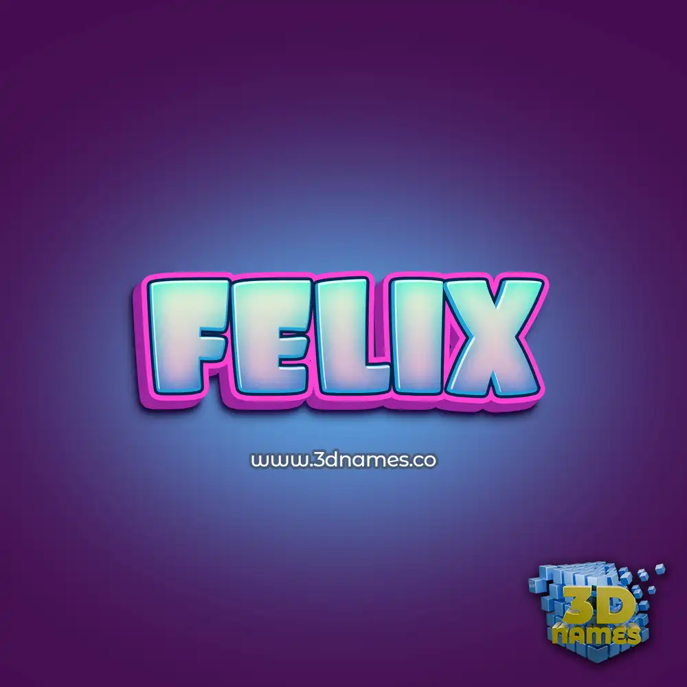 felix in Phat Purple style - 3D name wallpaper