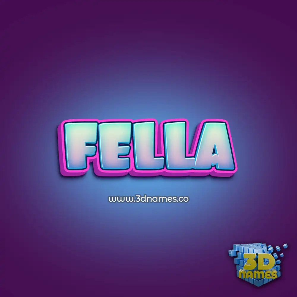 fella in Phat Purple style - 3D name wallpaper