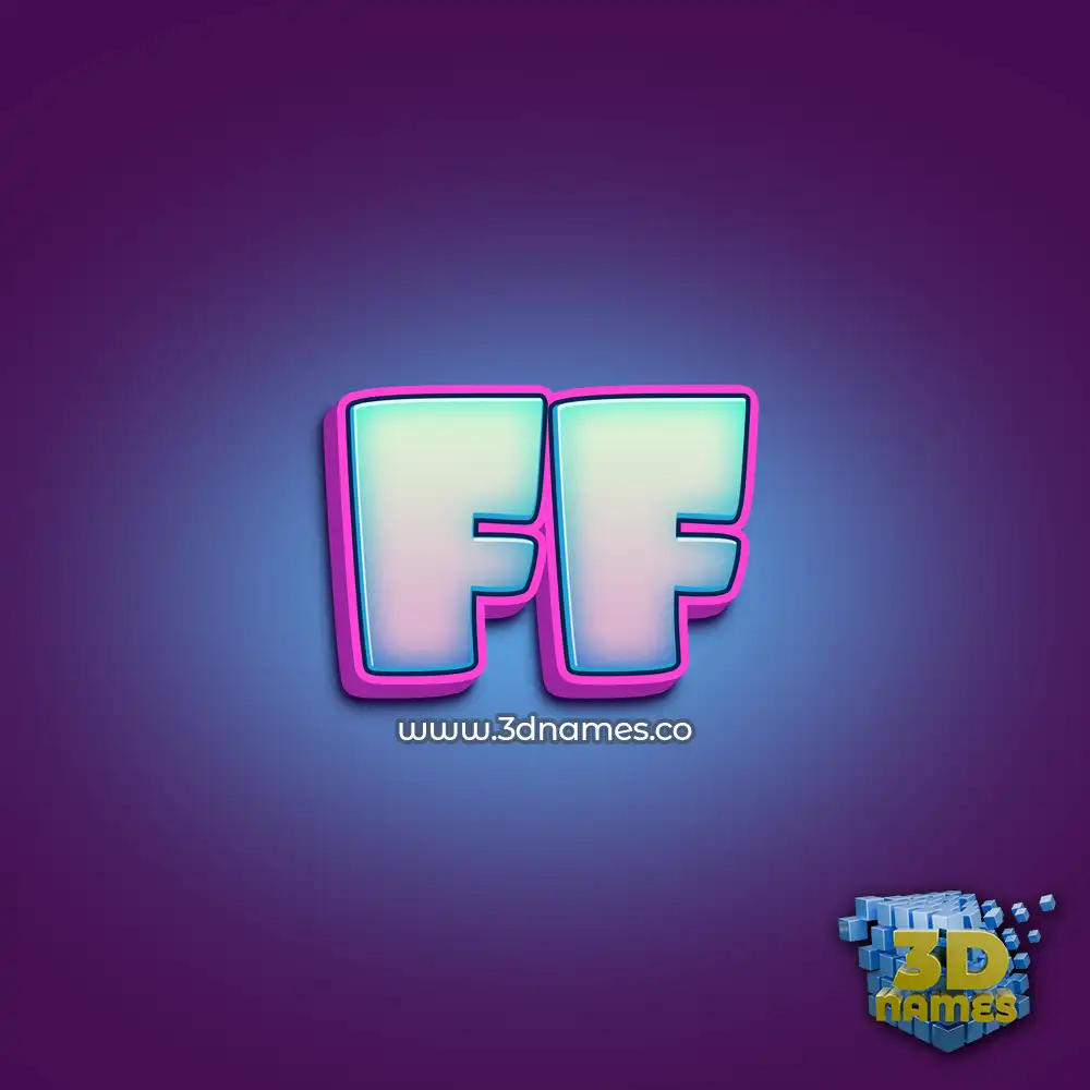 ff in Phat Purple style - 3D name wallpaper