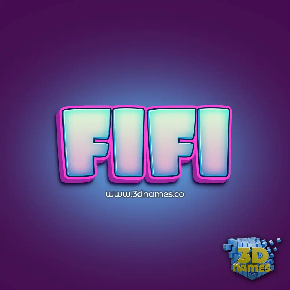 fifi in Phat Purple style - 3D name wallpaper