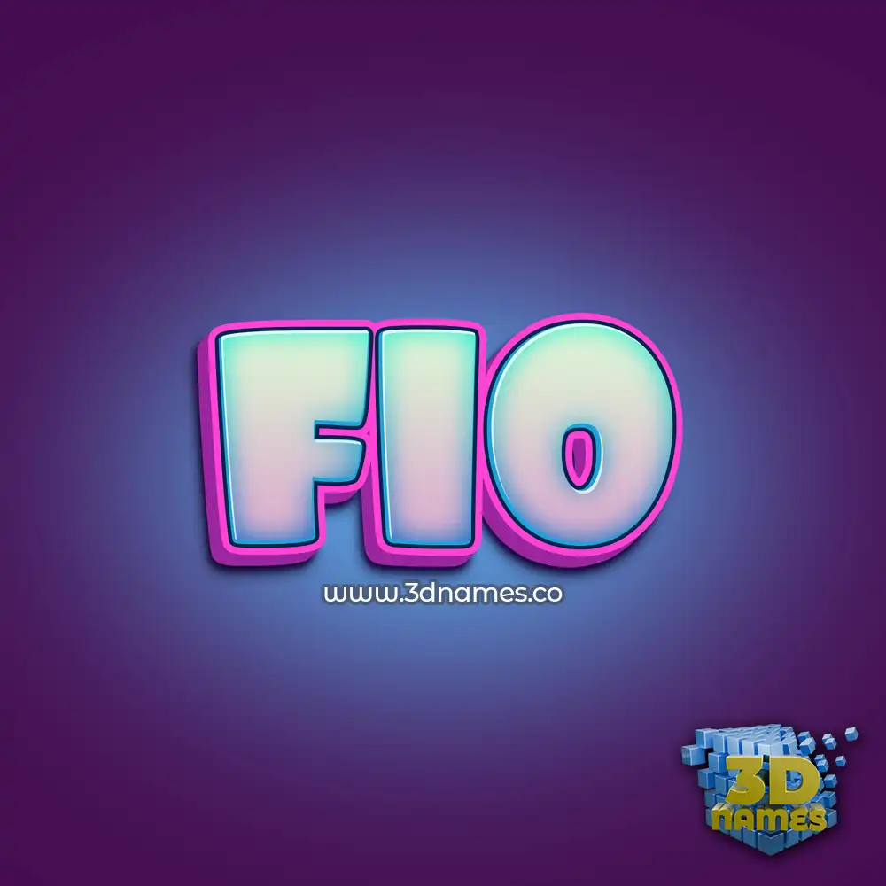 fio in Phat Purple style - 3D name wallpaper