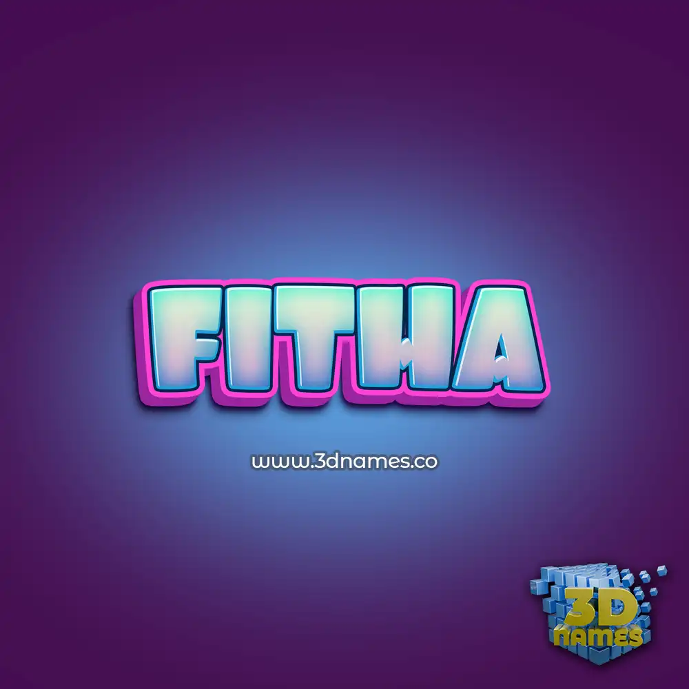 fitha in Phat Purple style - 3D name wallpaper