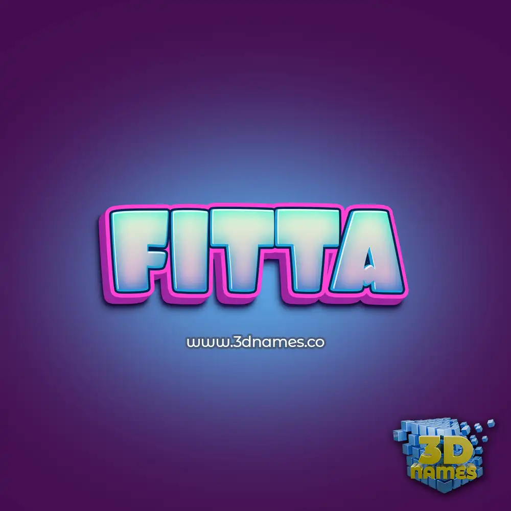fitta in Phat Purple style - 3D name wallpaper