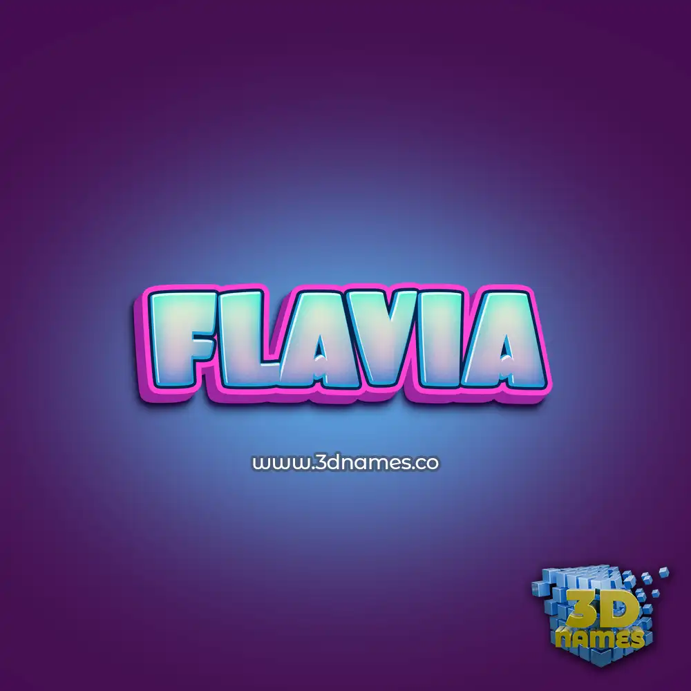 flavia in Phat Purple style - 3D name wallpaper