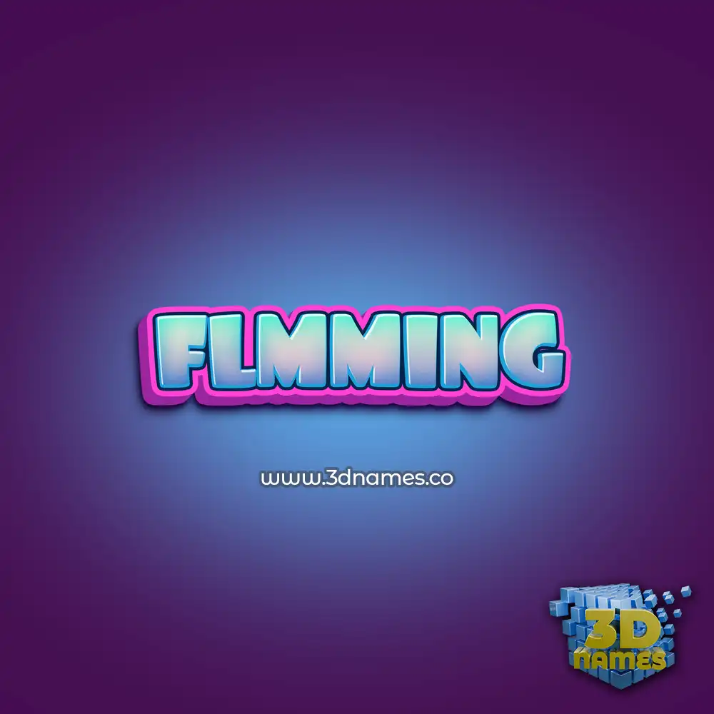 flmming in Phat Purple style - 3D name wallpaper