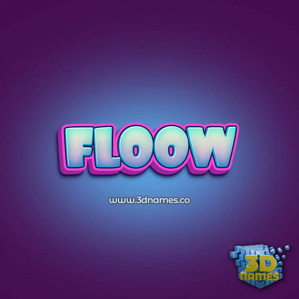 floow in Phat Purple style - 3D name wallpaper