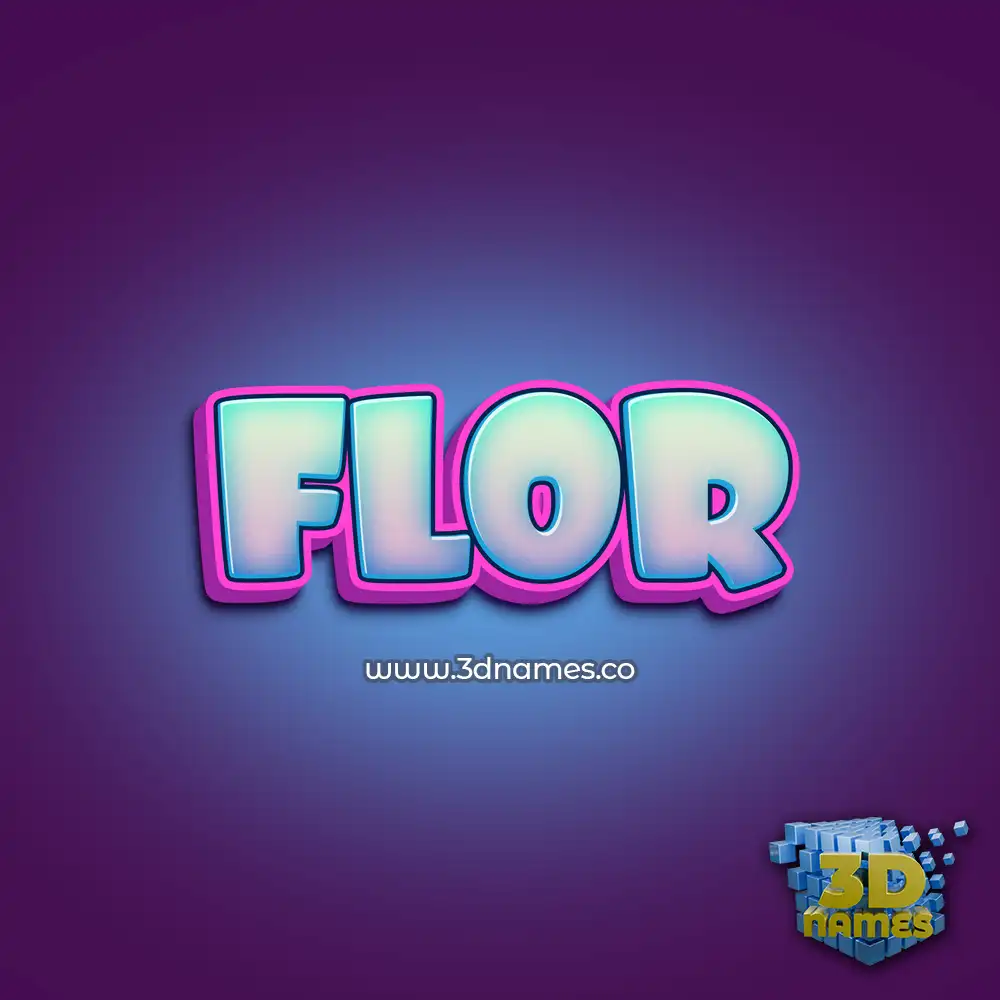 flor in Phat Purple style - 3D name wallpaper