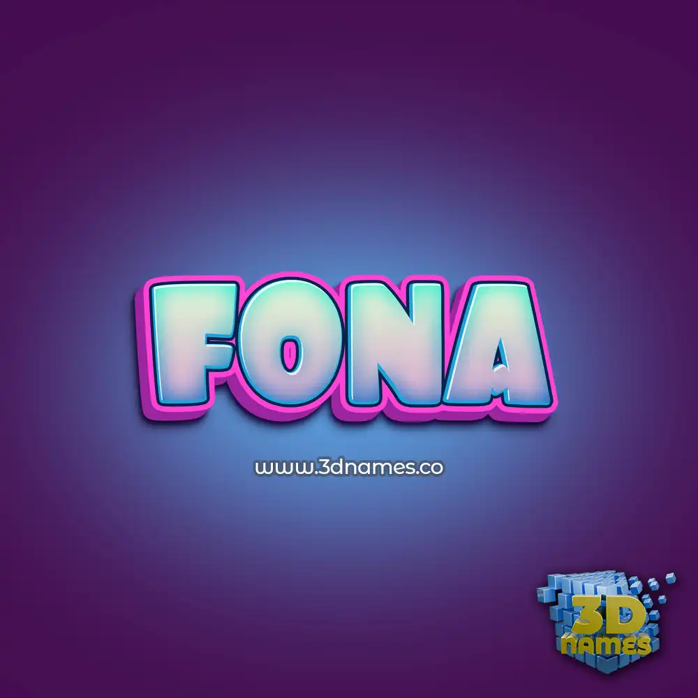 fona in Phat Purple style - 3D name wallpaper
