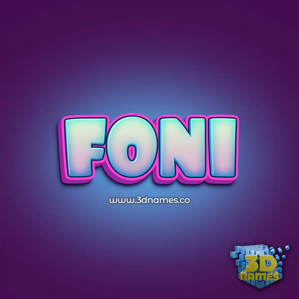 foni in Phat Purple style - 3D name wallpaper