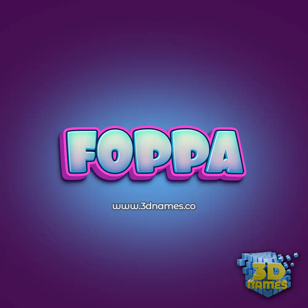 foppa in Phat Purple style - 3D name wallpaper
