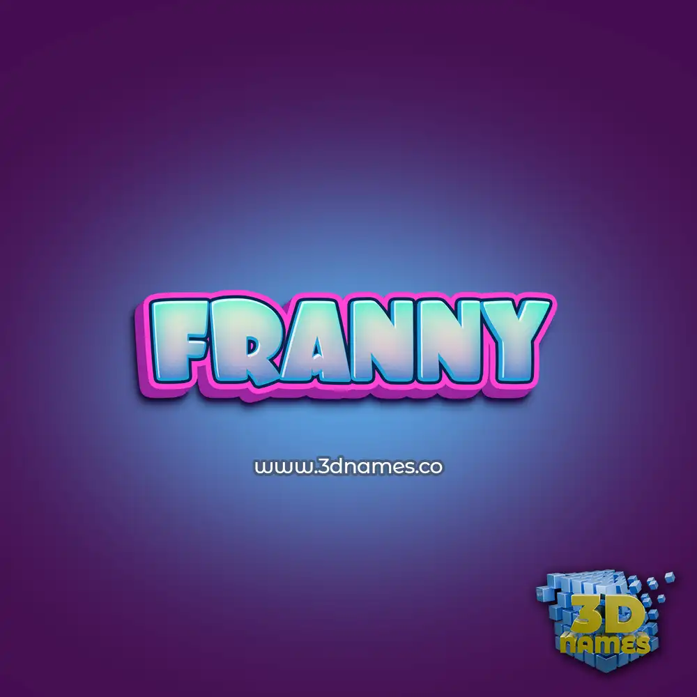 franny in Phat Purple style - 3D name wallpaper