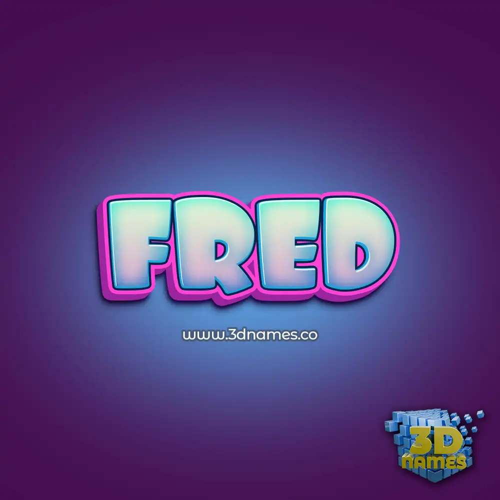 fred in Phat Purple style - 3D name wallpaper