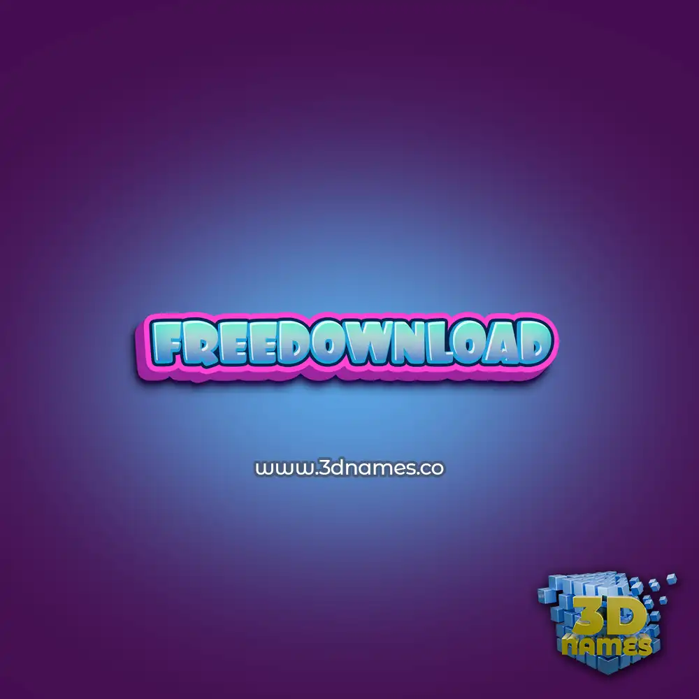 freedownload in Phat Purple style - 3D name wallpaper