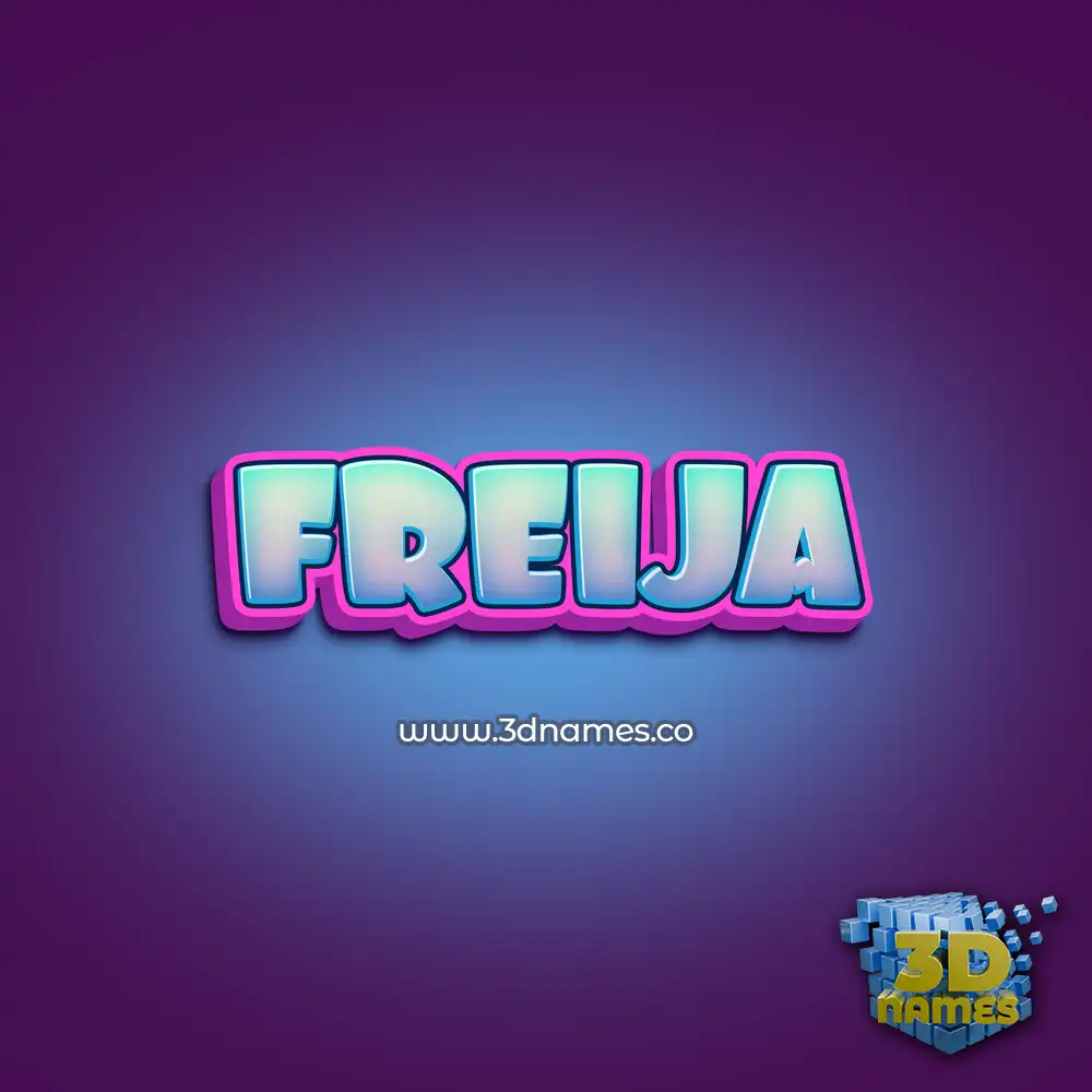 freija in Phat Purple style - 3D name wallpaper