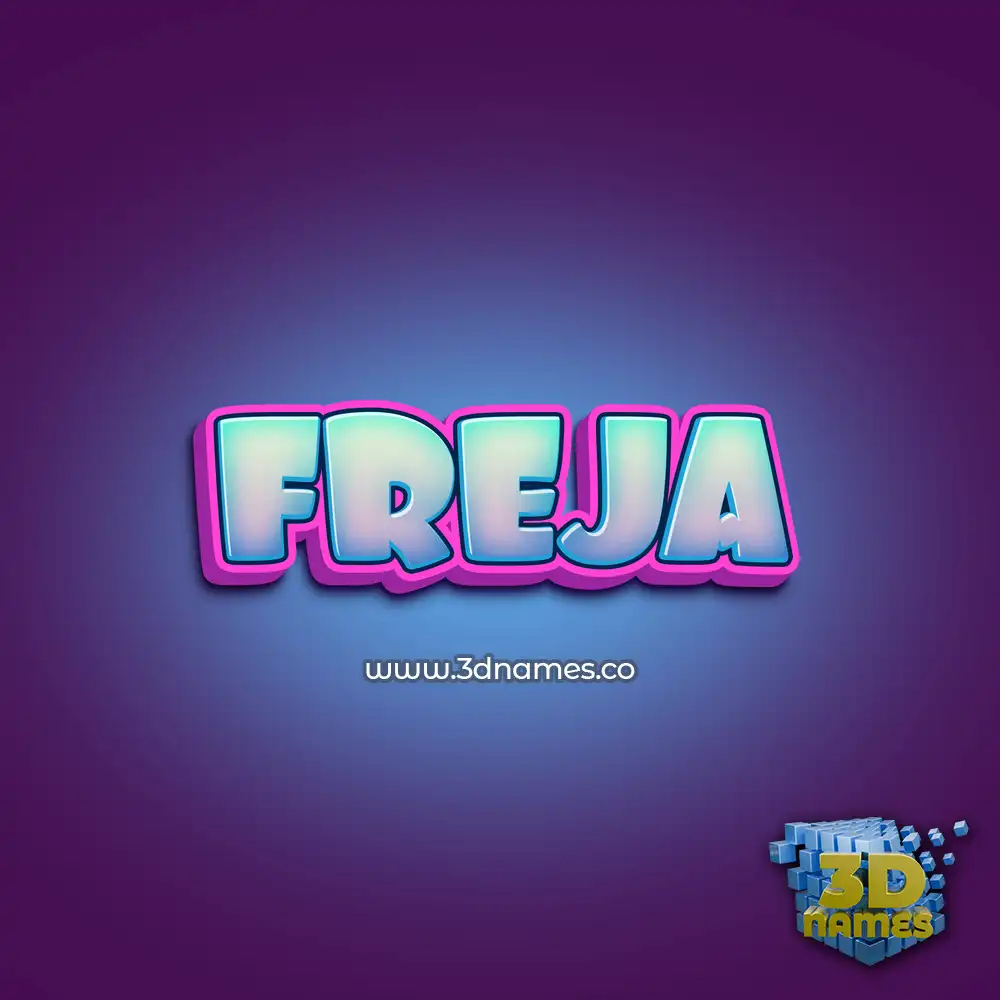 freja in Phat Purple style - 3D name wallpaper