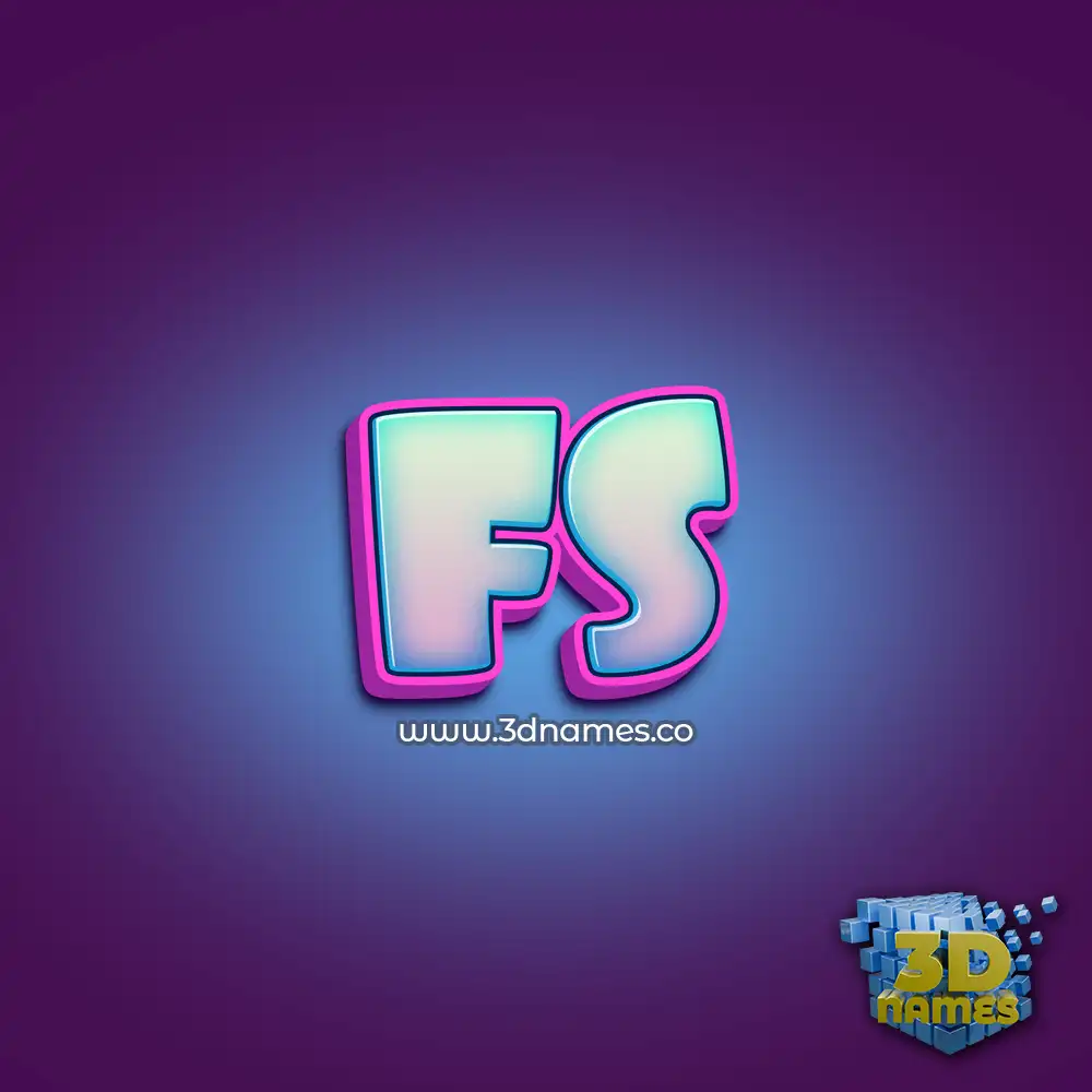 fs in Phat Purple style - 3D name wallpaper