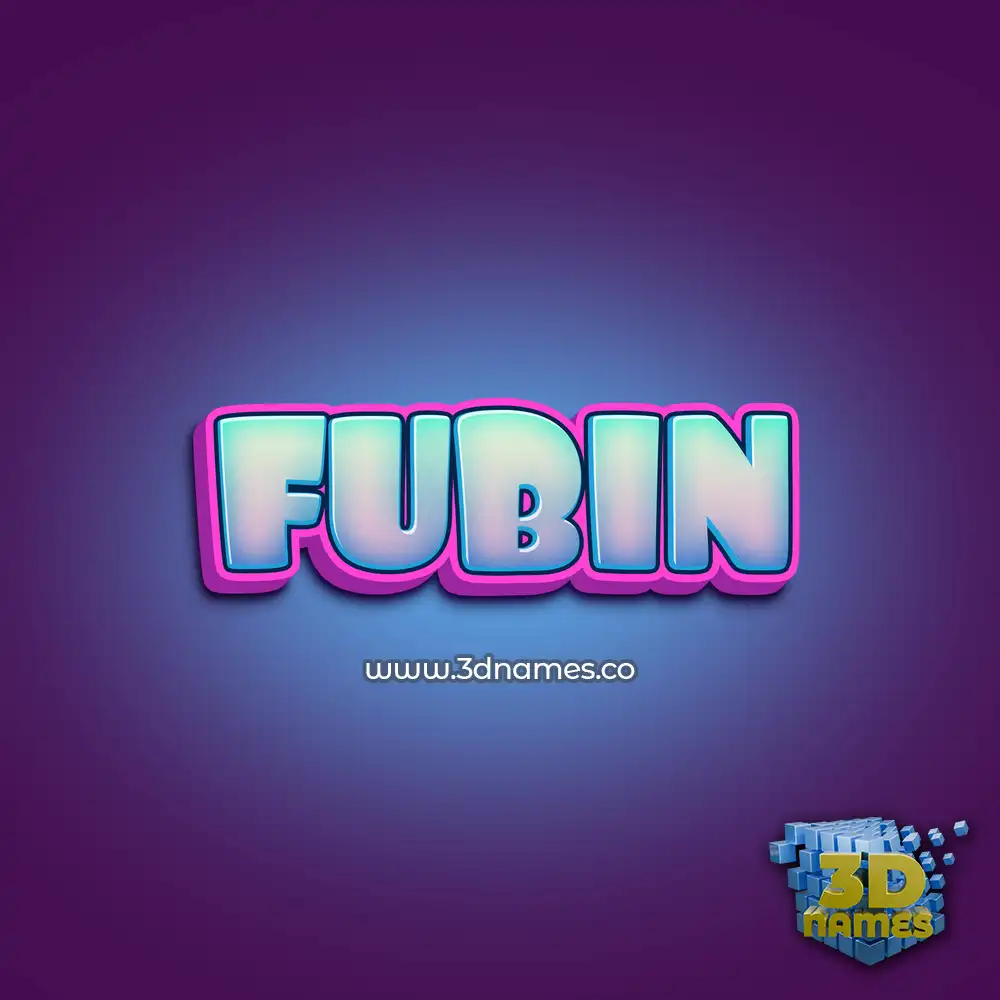 fubin in Phat Purple style - 3D name wallpaper