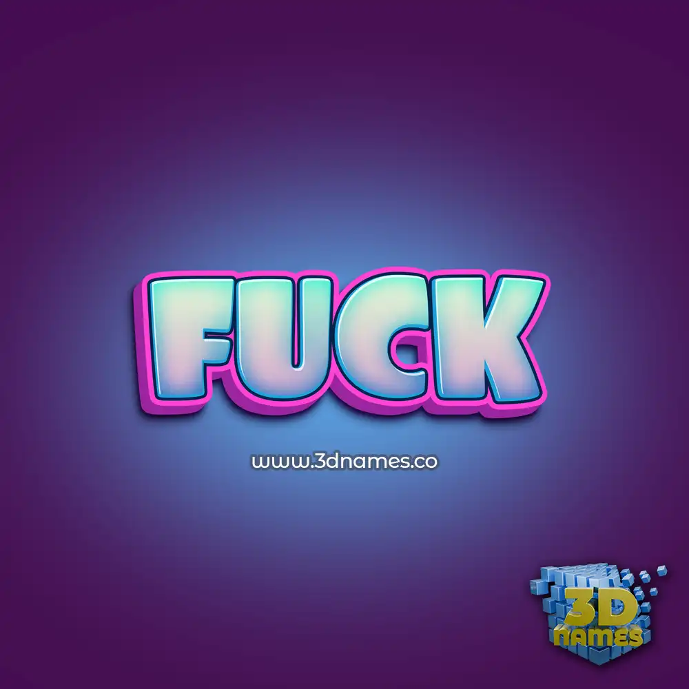 fuck in Phat Purple style - 3D name wallpaper