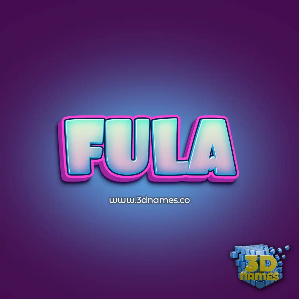 fula in Phat Purple style - 3D name wallpaper