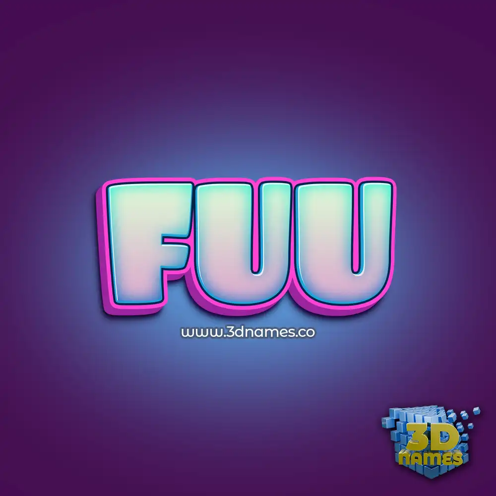 fuu in Phat Purple style - 3D name wallpaper