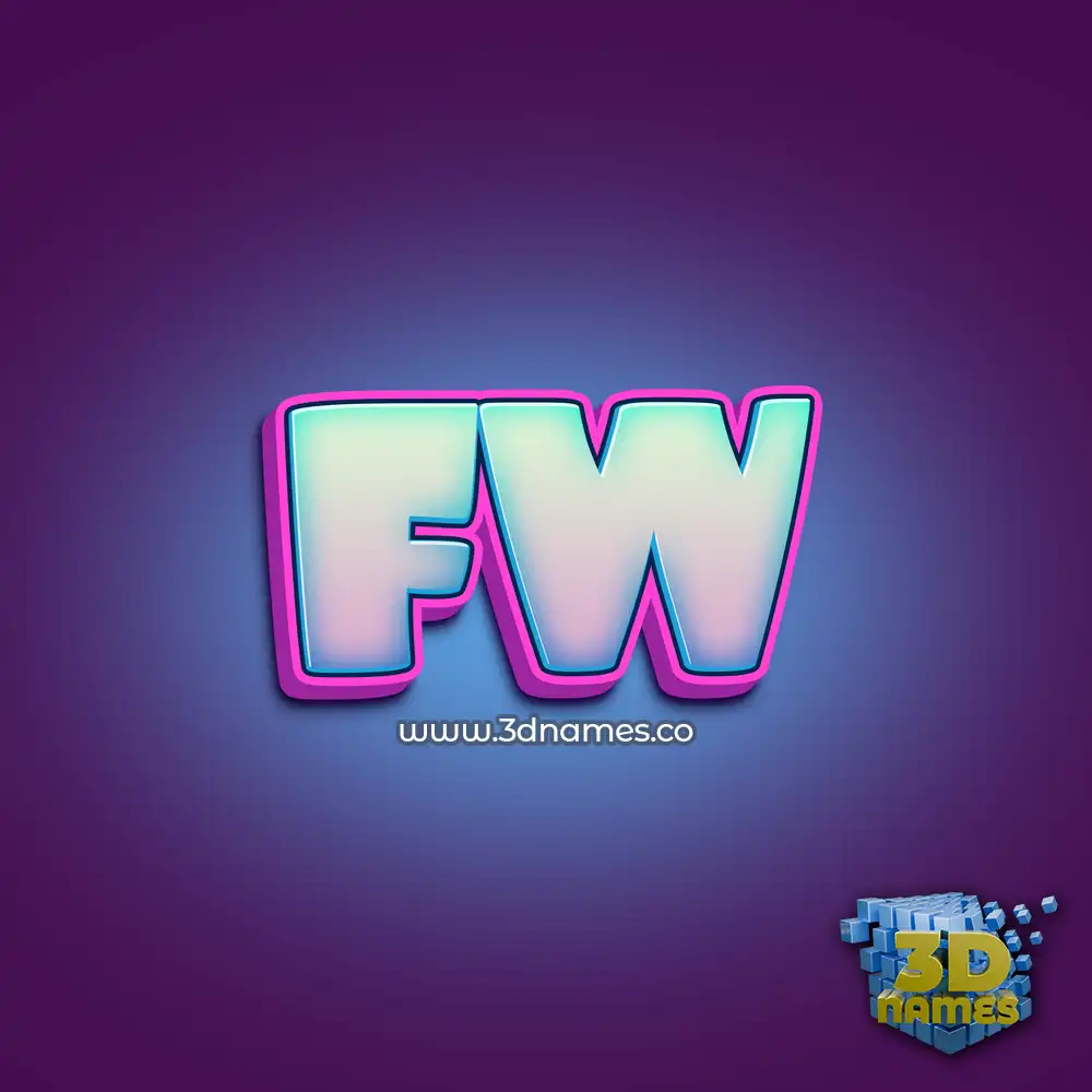 fw in Phat Purple style - 3D name wallpaper