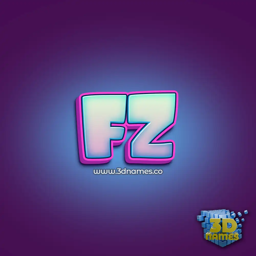fz in Phat Purple style - 3D name wallpaper