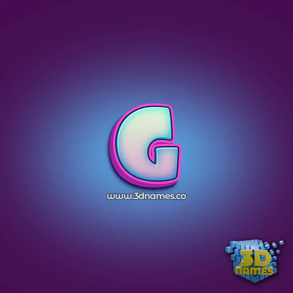 g in Phat Purple style - 3D name wallpaper