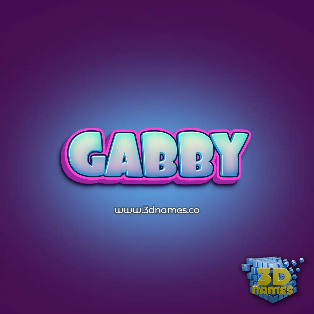 gabby in Phat Purple style - 3D name wallpaper