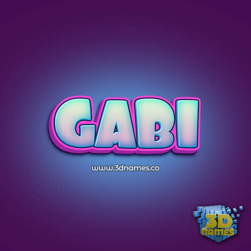 gabi in Phat Purple style - 3D name wallpaper